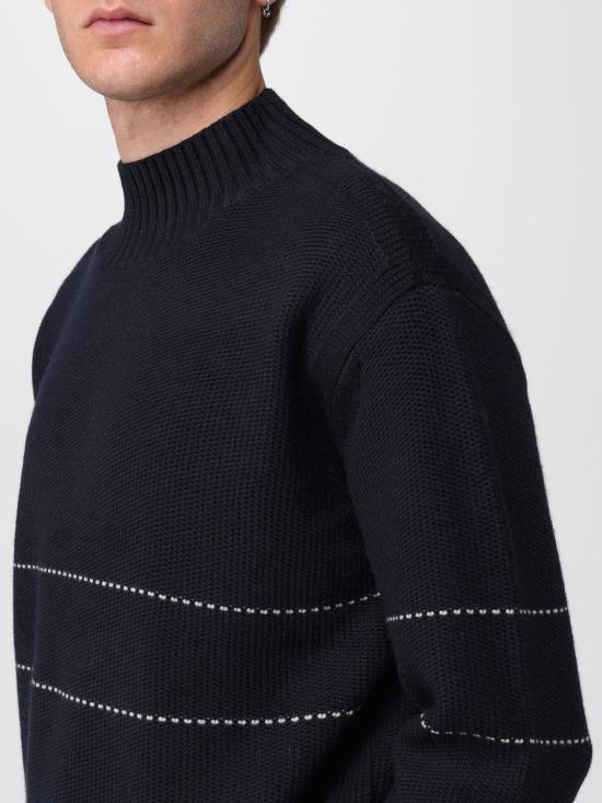 25FW 엠포리오 아르마니 스웨터 EM002024AF18103 UB118 Navy - EMPORIO ARMANI