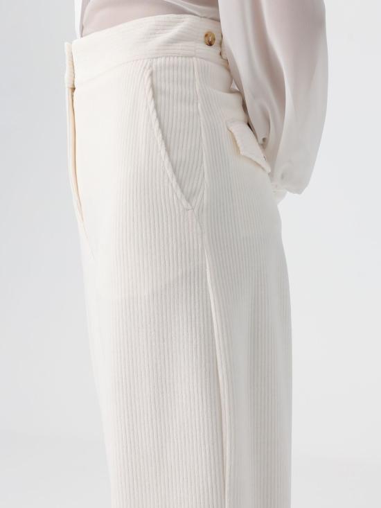 25FW 막스마라 스트레이트 팬츠 2526786018600 004 Ivory - MAX MARA