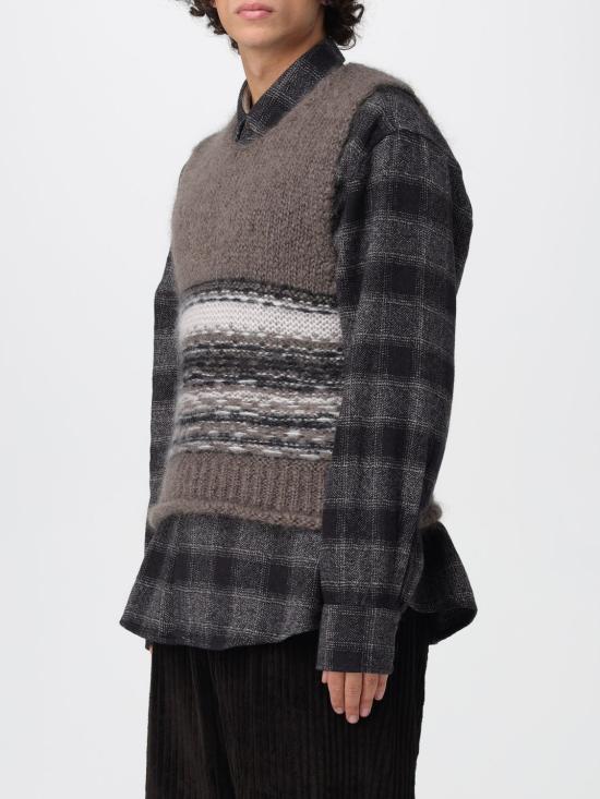 25FW 아워레가시 페럴렐 브이넥 M4253PB BLUR Dove Grey - OUR LEGACY