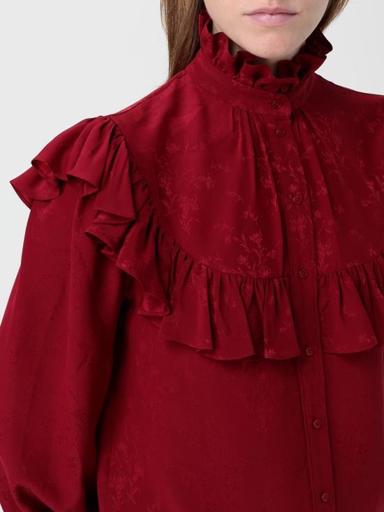 25FW 생로랑 블라우스 831783Y4K35 6067 Amaranth - SAINT LAURENT