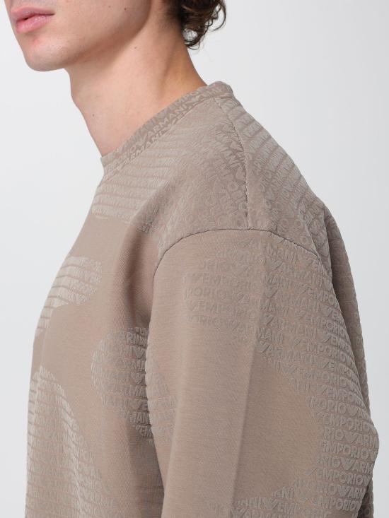 25FW 엠포리오 아르마니 긴팔 티셔츠 EM002900AF10013 F6130 Mud - EMPORIO ARMANI