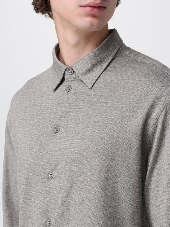 25FW 엠포리오 아르마니 셔츠 EM000099AF19986 O6002 Dove Grey - EMPORIO ARMANI