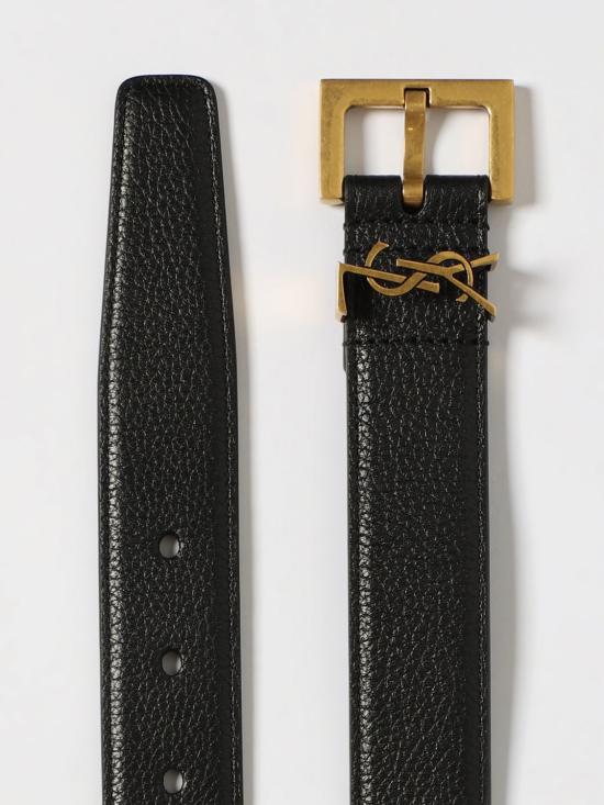 25FW 생로랑 모노그램 벨트 634440DTI0W 1000 Black - SAINT LAURENT