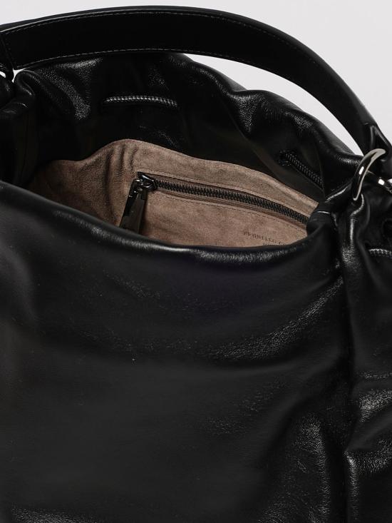 25FW 브루넬로 쿠치넬리 소프트 가죽 멜로우 버킷 백 MBGPD3611 C101 Black - BRUNELLO CUCINELLI