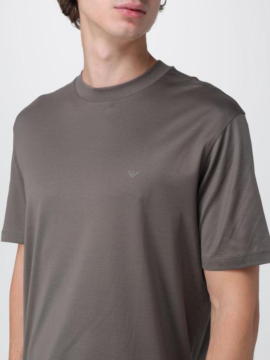 25FW 엠포리오 아르마니 반팔 티셔츠 EM003137AF10761 U8143 Grey - EMPORIO ARMANI