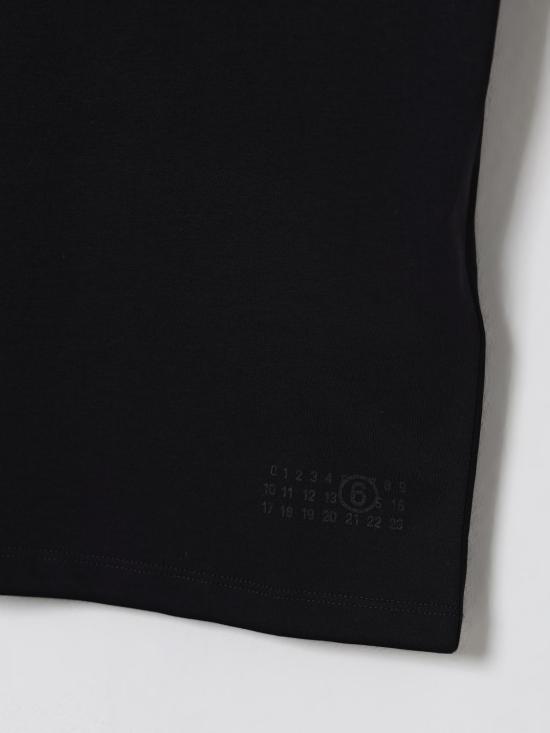 25FW [키즈] MM6 메종마르지엘라 티셔츠 M60899MM06H M6900 Black - MM6 MAISON MARGIELA