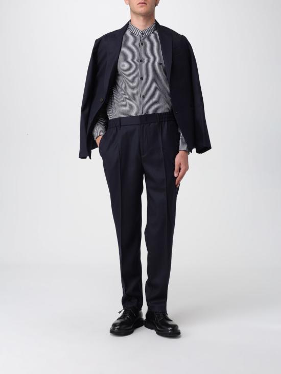 25FW 엠포리오 아르마니 스트레이트 팬츠 EM003669AF18507 UB118 Navy - EMPORIO ARMANI
