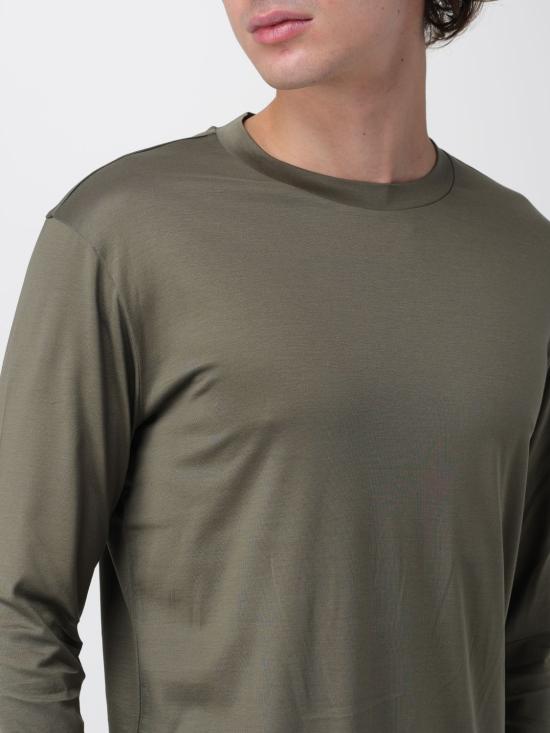 25FW 엠포리오 아르마니 반팔 티셔츠 8N1TE91JUVZ U7042 Green - EMPORIO ARMANI