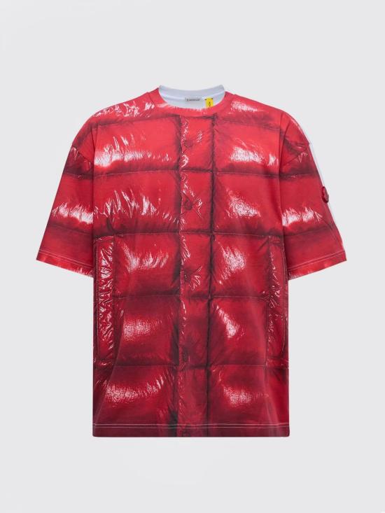 25FW 몽클레어 반팔 티셔츠 K24048C0000189AYW 457 Red