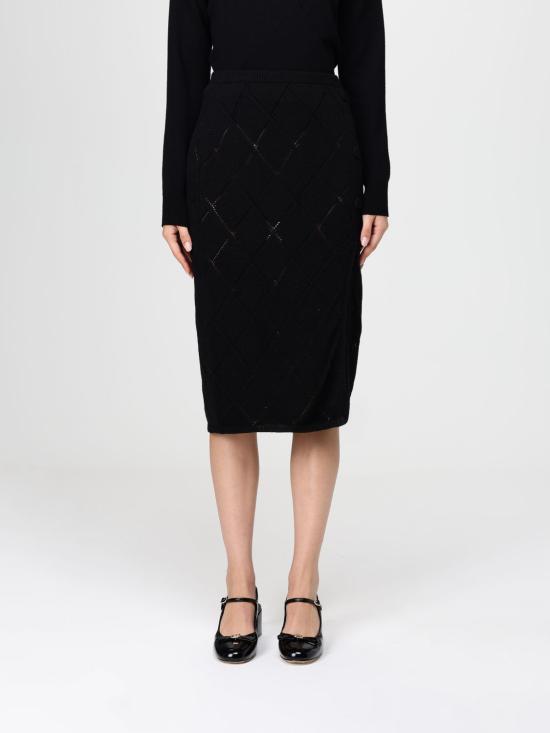 25FW 트윈셋 롱 스커트 252TP3342 00006 Black