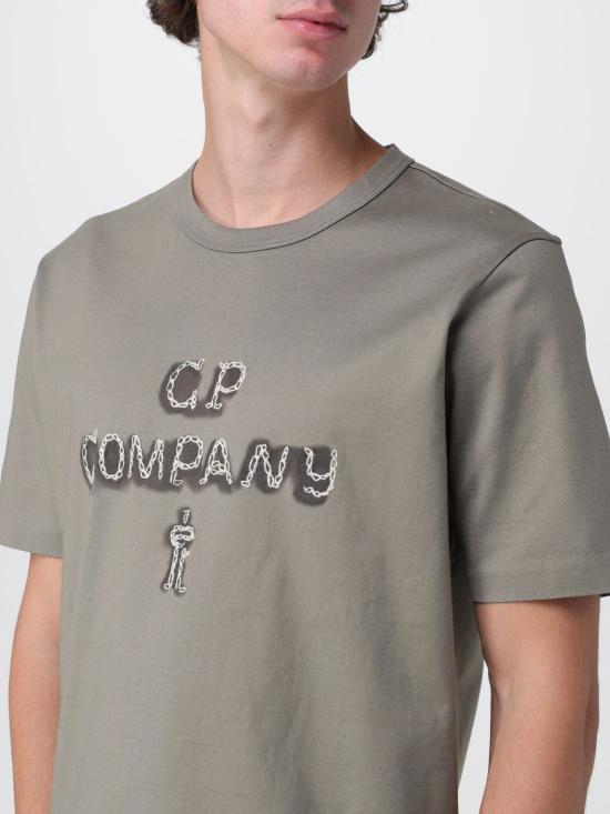 25FW 씨피 컴퍼니 반팔 티셔츠 19CMTS111A110301W 356 Grey - C.P. COMPANY