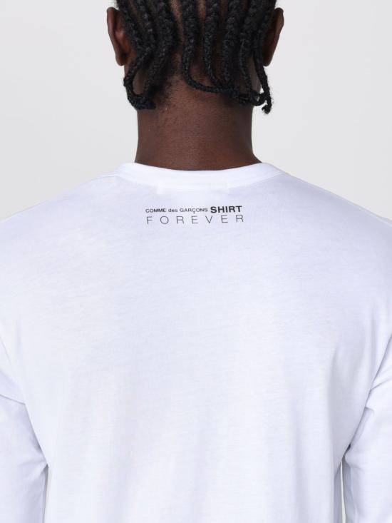 25FW 꼼데가르송 반팔 티셔츠 FZT003PER 4 White - COMME DES GARCONS