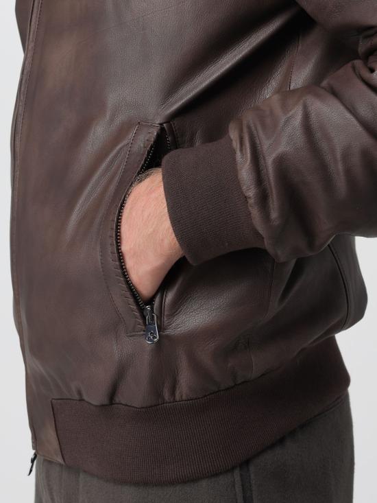 25FW 페트레이 가죽 자켓 PEU563299012331 494 Brown - PEUTEREY