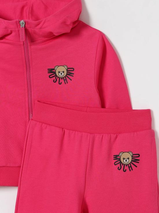 25FW [키즈] 모스키노 캐주얼 세트 HMK03XLCA40 50541 Blush Pink - MOSCHINO