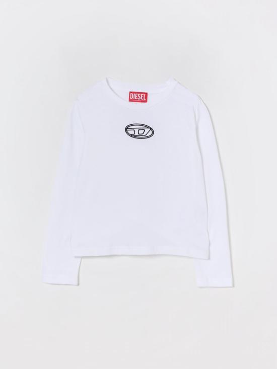 25FW [키즈] 디젤 티셔츠 J0243100YI9 K100 White