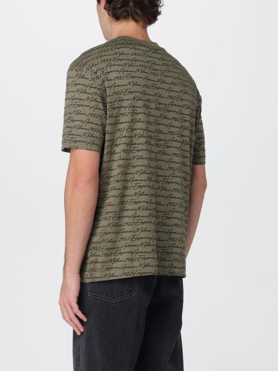 25FW 엠포리오 아르마니 반팔 티셔츠 EM002957AF10017 F7108 Green - EMPORIO ARMANI