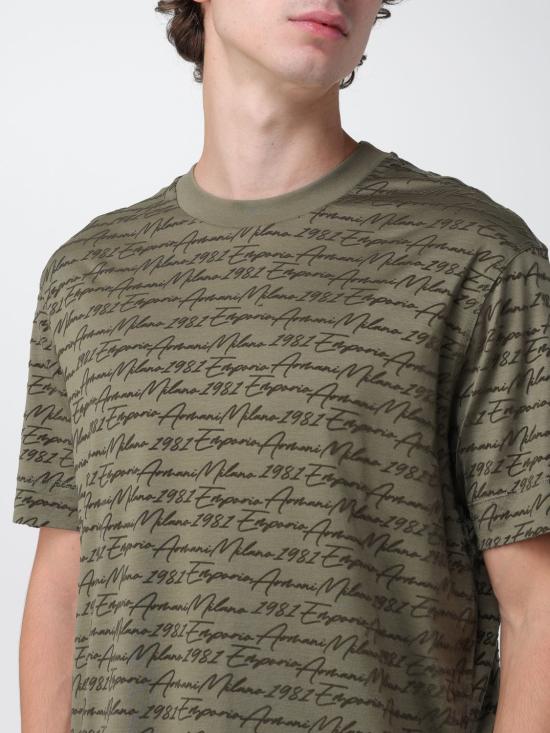 25FW 엠포리오 아르마니 반팔 티셔츠 EM002957AF10017 F7108 Green - EMPORIO ARMANI