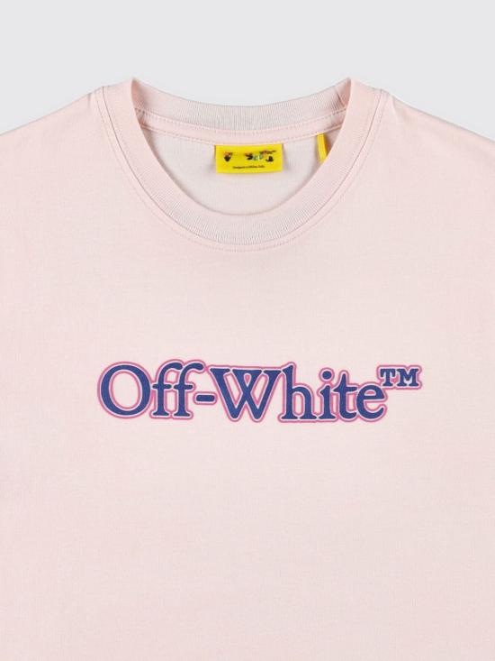 25FW [키즈] 오프화이트 티셔츠 OGAA001F25JER001 3C45 Pink - OFF WHITE