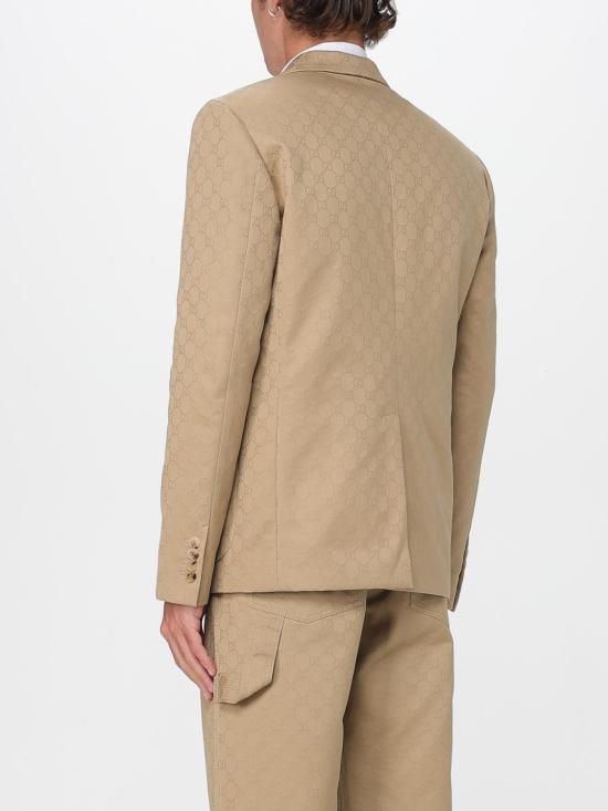 25FW 구찌 코튼 개버딘 자카드 자켓 827953Z7AP6 2159 Camel - GUCCI