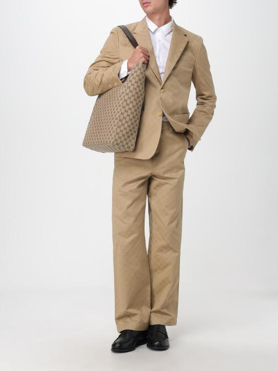 25FW 구찌 코튼 개버딘 자카드 자켓 827953Z7AP6 2159 Camel - GUCCI