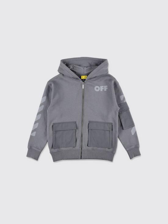 25FW [키즈] 오프화이트 풀오버 OBBE005F25FLE001 0705 Grey