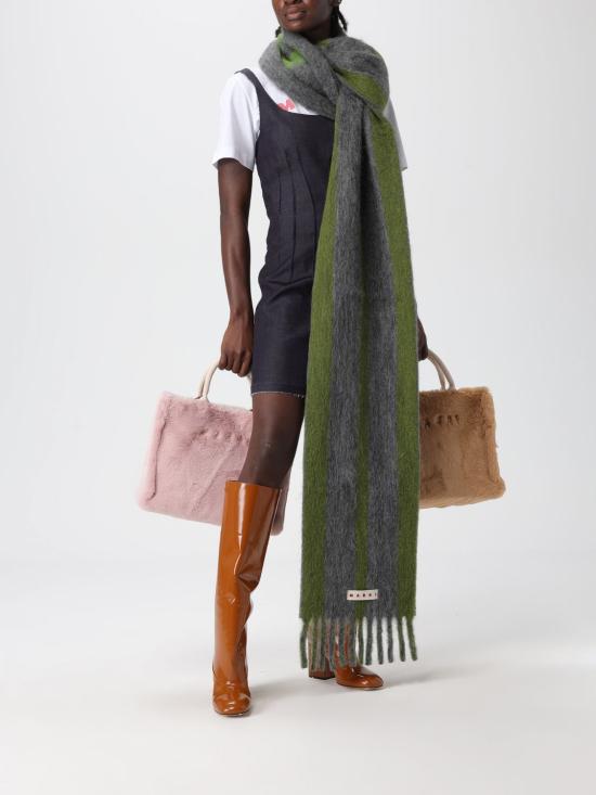 26SS 마르니 퍼 트리밍 스몰 토트백 SHMP0077U6P8681 00C09 Pink - MARNI