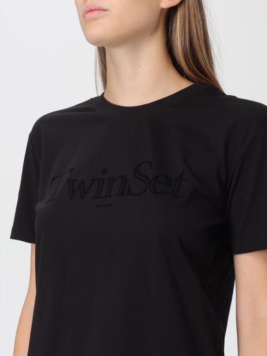 25FW 트윈셋 반팔 티셔츠 252TT2320 00006 Black - TWINSET