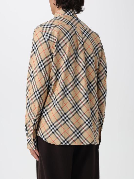25FW 버버리 릴랙스핏 체크 코튼 플란넬 셔츠 릴랙스핏 체크 코튼 플란넬  8115497 Beige - BURBERRY
