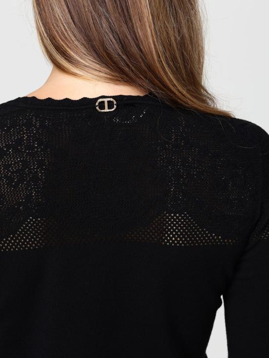 25FW 트윈셋 긴팔 티셔츠 252TP3082 00006 Black - TWINSET