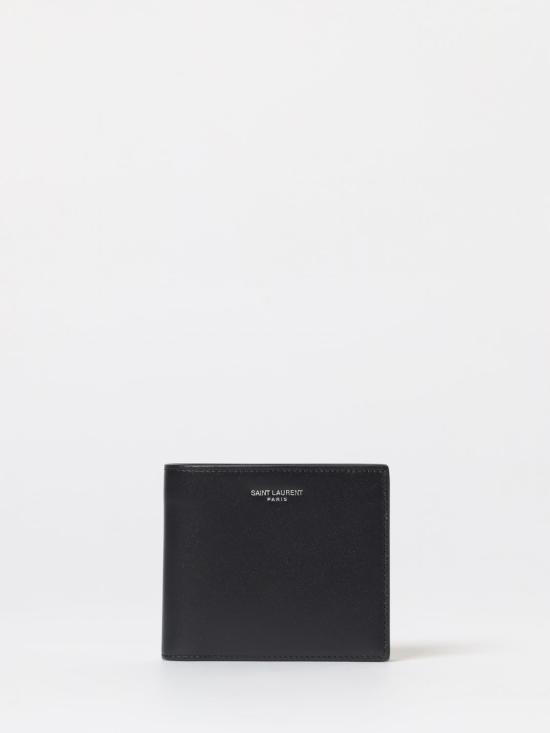 25FW 생로랑 로고 이스트/웨스트 반지갑 3963070U90E 4100 Black