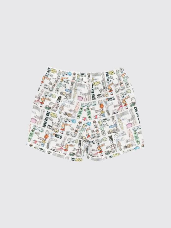 25FW [키즈] 펜디 쇼츠/버뮤다 BMF255AUKG F0TU9 White