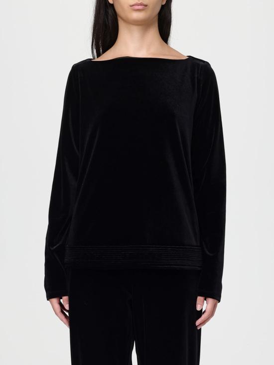 25FW 엠포리오 아르마니 긴팔 티셔츠 EW001364AF13341 UC001 Black