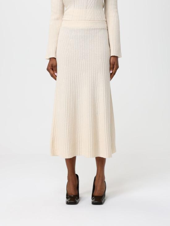 25FW 트윈셋 롱 스커트 252TP3573 00522 Yellow Cream