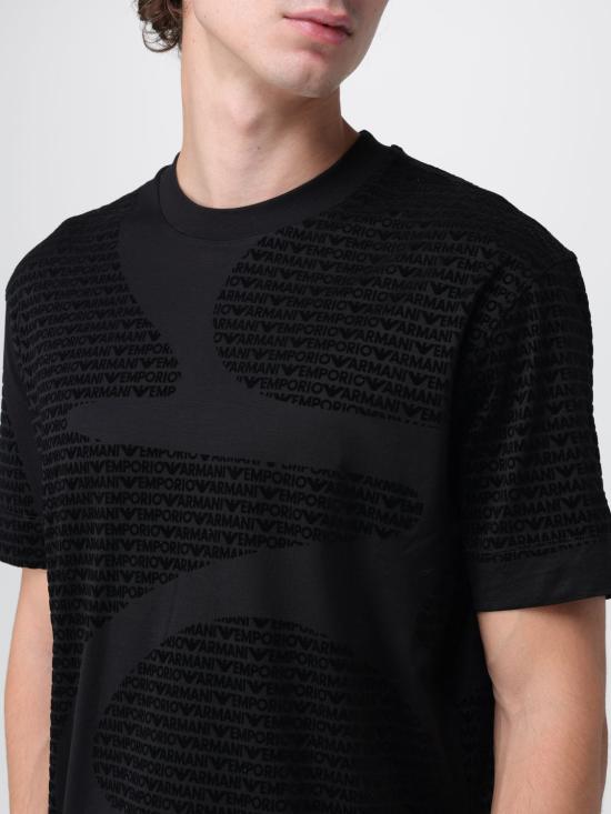 25FW 엠포리오 아르마니 반팔 티셔츠 EM002957AF10017 FC242 Black - EMPORIO ARMANI