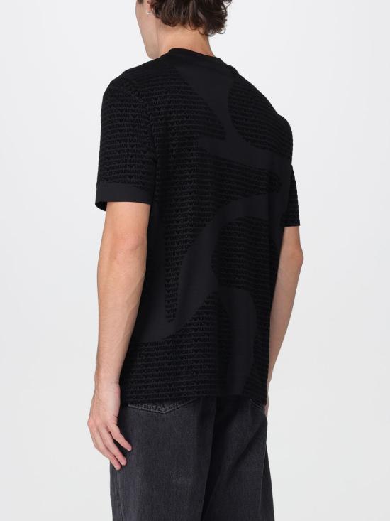 25FW 엠포리오 아르마니 반팔 티셔츠 EM002957AF10017 FC242 Black - EMPORIO ARMANI