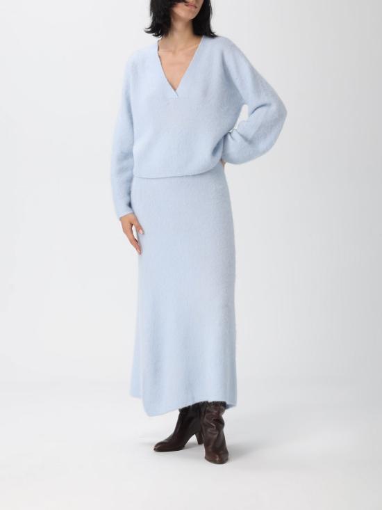 25FW 보스 롱 스커트 50548955 452 Sky Blue - BOSS