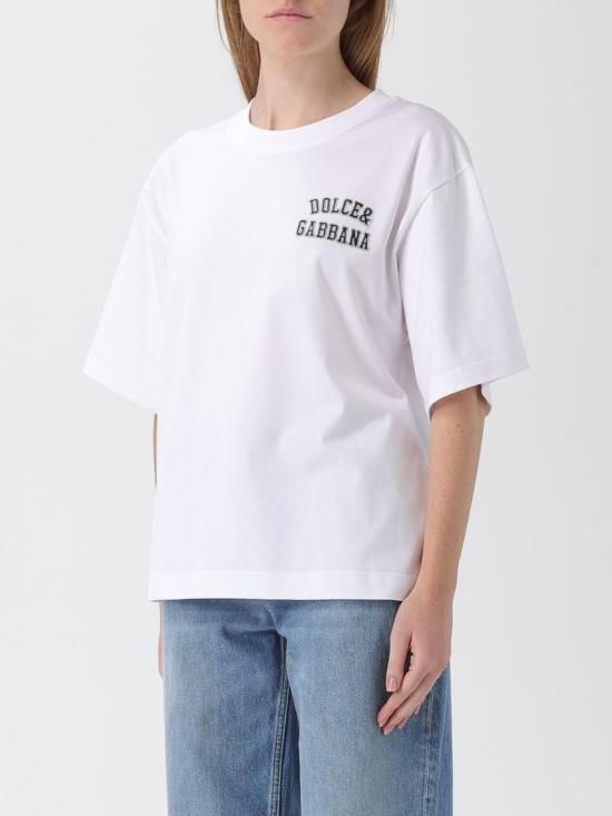 25FW 돌체앤가바나 반팔 티셔츠 F8U10ZGDDBB W0800 White - DOLCE & GABBANA