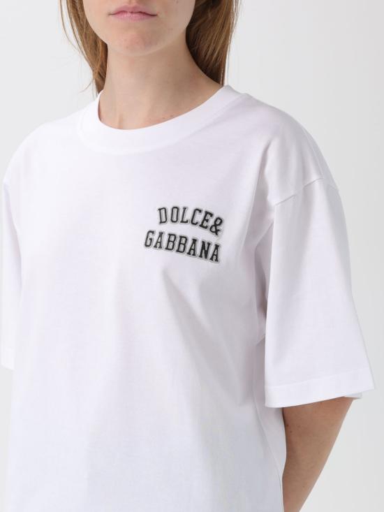 25FW 돌체앤가바나 반팔 티셔츠 F8U10ZGDDBB W0800 White - DOLCE & GABBANA