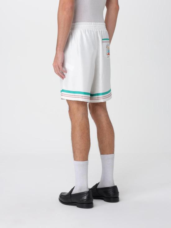25FW 카사블랑카 숏팬츠 MPF25TR012 06 White - CASABLANCA