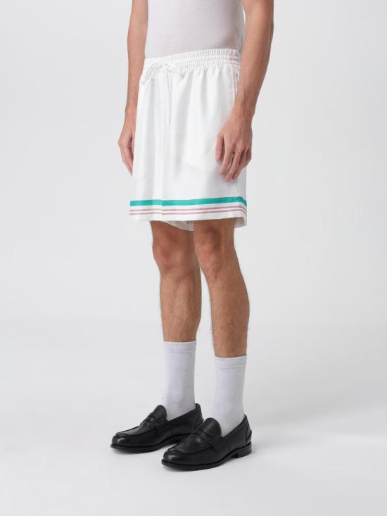 25FW 카사블랑카 숏팬츠 MPF25TR012 06 White - CASABLANCA