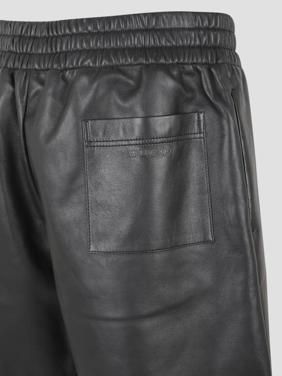 25FW 구찌 레더 버뮤다 832983XNA7N 1000 BLACK - GUCCI