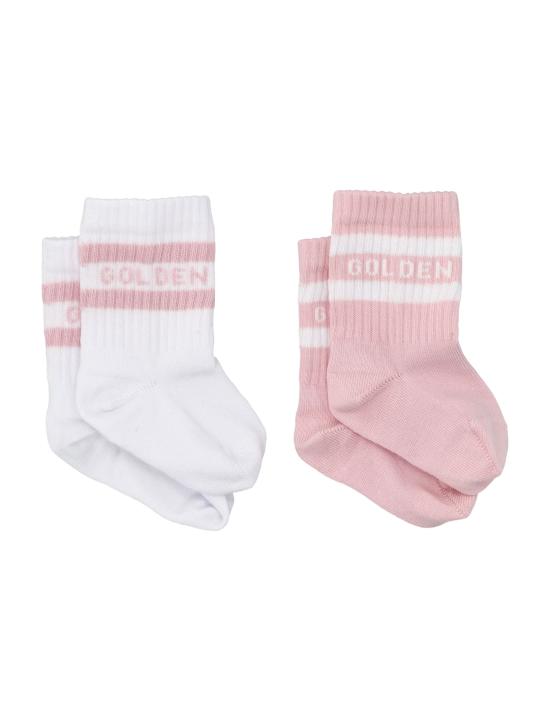 25FW [키즈] 골든구스 슈즈 F00534F007129 11410 WHITE BABY PINK - GOLDEN GOOSE