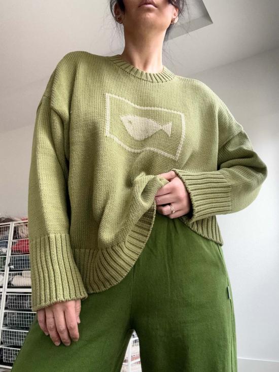  르 본 숍 스트레이트 팬츠 Le Bon Shoppe 벌룬 팬츠 콜라드 그린 - Le Bon Shoppe