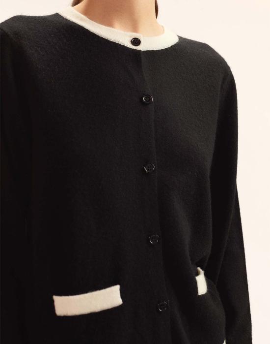  신시아 로리 가디건 신시아 로울리 노아 니트 카디건 블랙/화이트 - CYNTHIA ROWLEY