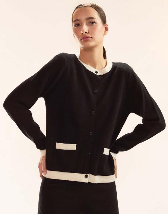  신시아 로리 가디건 신시아 로울리 노아 니트 카디건 블랙/화이트