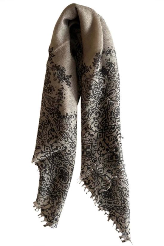  메그 코헨 머플러/스카프 트러플 페이즐리 넥 스카프 트러플 / 블랙