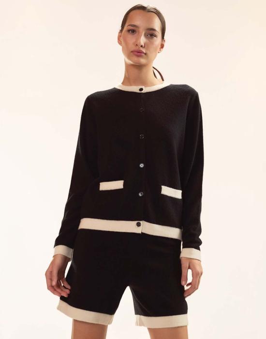  신시아 로리 숏팬츠 신시아 로울리 노아 니트 반바지 블랙/화이트