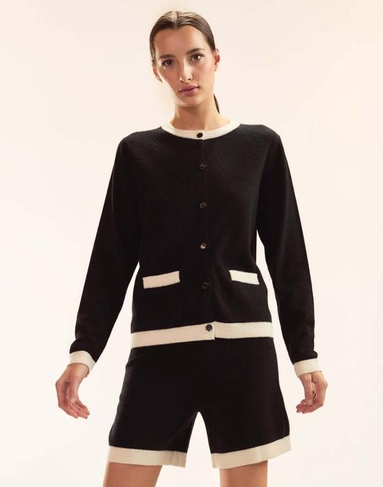  신시아 로리 숏팬츠 신시아 로울리 노아 니트 반바지 블랙/화이트 - CYNTHIA ROWLEY