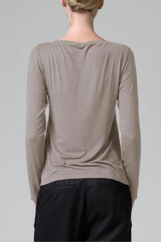  Transit Par Such 긴팔 티셔츠 트랜짓 파 수치 Ls 크루 티셔츠 스톤 - OTHER BRANDS