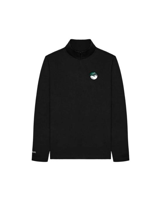  말본 자켓 골프 플라이어 미드 레이어 풀오버 블랙